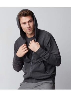 Mack Weldon Charcoal Zip Hoodie